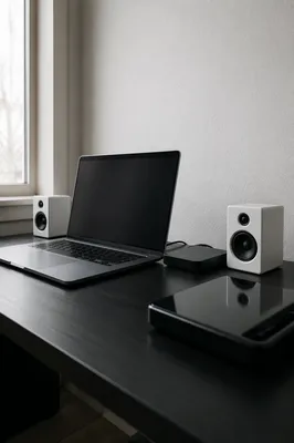 Minimal Modern Laptop Desk Workspace