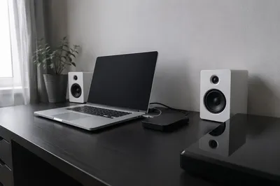 Minimal Modern Laptop Desk Workspace