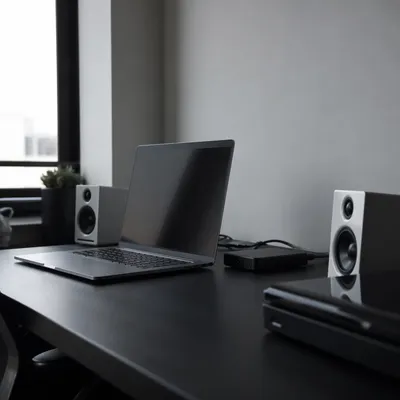 Minimal Modern Laptop Workspace at Home