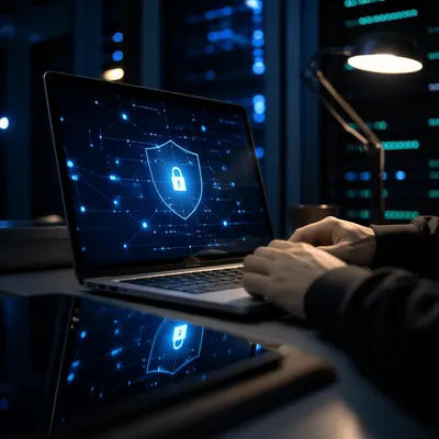Cybersecurity Shield Protecting Digital Data