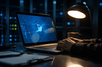 Cybersecurity Shield Protecting Digital Data