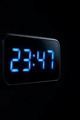 Glowing Blue Digital Clock Display