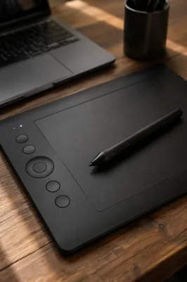 Matte Drawing Tablet With Stylus on Desk