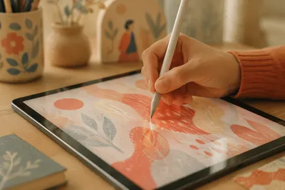 Hand Drawing on Digital Tablet