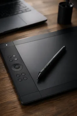 Matte Black Drawing Tablet With Stylus