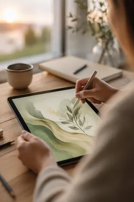 Faith Inspired Digital Tablet Drawing at Dawn