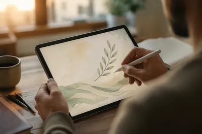 Faith Inspired Digital Tablet Drawing Workspace