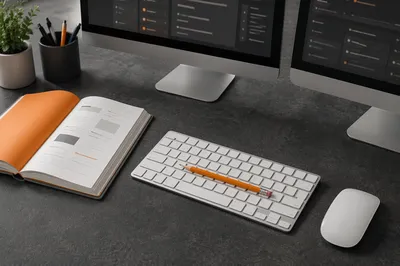 Modern Developer Workspace With Dual Monitors