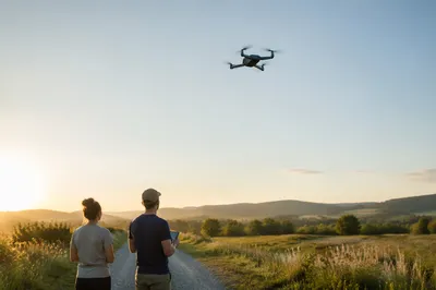 Drone Rising Over Peaceful Countryside Meadow