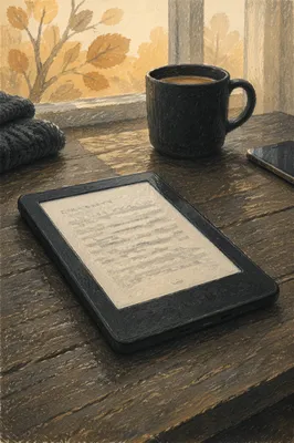 Morning Ebook Reader With Coffee