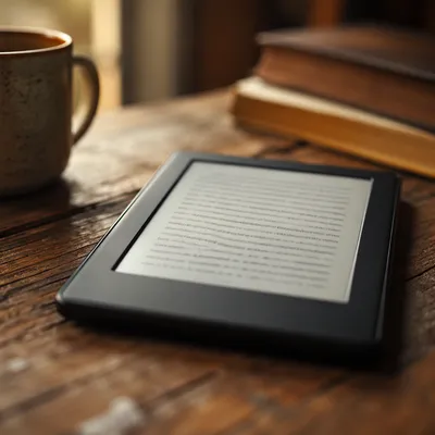 Ebook Reader and Coffee Morning Table