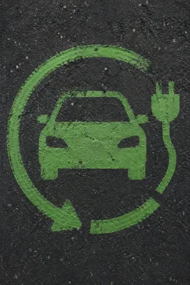 Green Electric Vehicle Charging Bay Marking