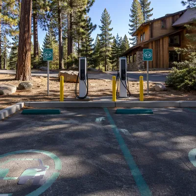 Green EV Charging Station by Pine Lodge
