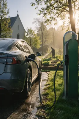 Electric Car Charging by Chapel Garden