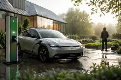 Green EV Charging Near Community Garden