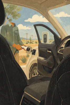 Electric Car Charging With Green Energy Infrastructure