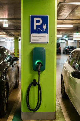 Indoor EV Charging Station Parking Garage