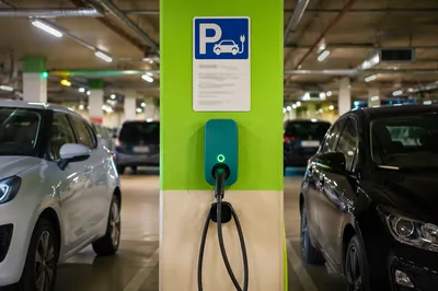 Indoor EV Charging Station Parking Garage