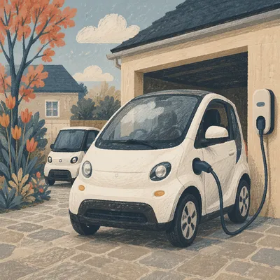 Electric Vehicle Charging in Home Garage