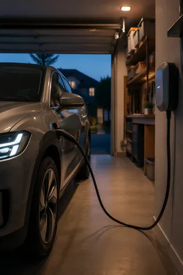 Electric Vehicle Charging in Home Garage