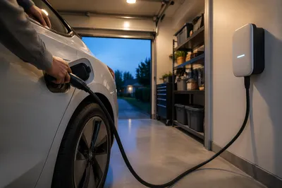 Electric Vehicle Charging in Home Garage