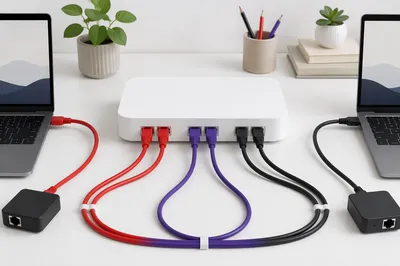 Organized Ethernet Router Network Connections