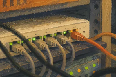 Active Router Ports With Ethernet Cables
