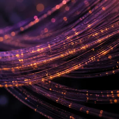 Colorful Fiber Optic Data Lights