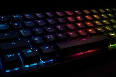 RGB Mechanical Keyboard Macro in Darkness
