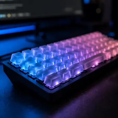 RGB Mechanical Keyboard Macro Night Workspace