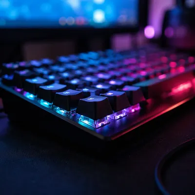 RGB Mechanical Keyboard Macro Night Desk