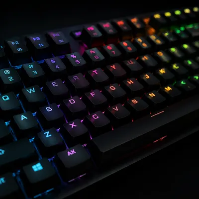 RGB Mechanical Keyboard Macro in Dark Studio