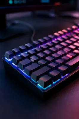 RGB Mechanical Keyboard Macro Desk View