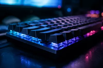 RGB Mechanical Keyboard Macro Night Setup