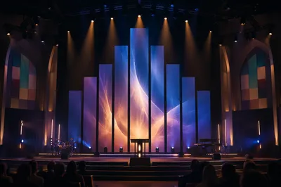 Modern Church Stage with LED Panels