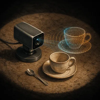 LiDAR Scanner Mapping Ceramic Cup Point Cloud