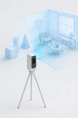 LiDAR Scanner Mapping Futuristic Point Cloud