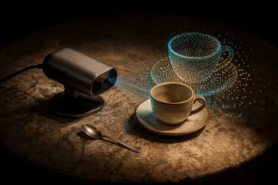 LiDAR Scanner Mapping Ceramic Cup Point Cloud