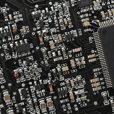 Macro Microchip Circuit Board Detail
