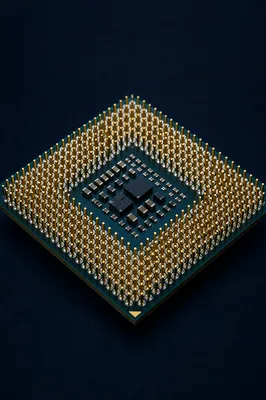 Macro Microchip with Gold Contact Pins