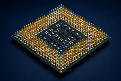 Macro Microchip with Gold Contact Pins