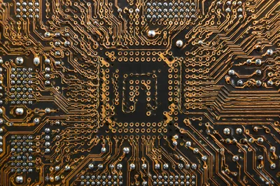 Macro Microchip Circuit Board Detail Pattern