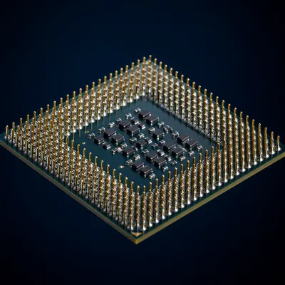 Macro Microchip with Gold Contact Pins