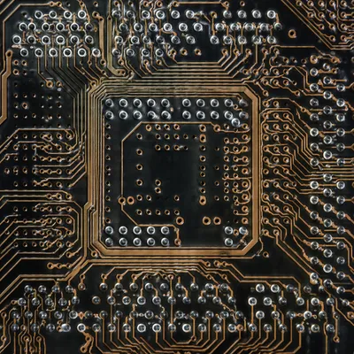 Macro Microchip Circuit Board Detail