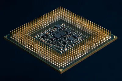 Macro Microchip with Gold Contact Pins