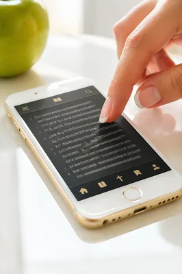 Online Bible App on Elegant Smartphone