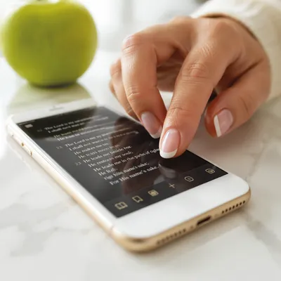 Online Bible App on Smartphone Screen