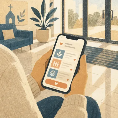 Online Giving App on Smartphone Screen