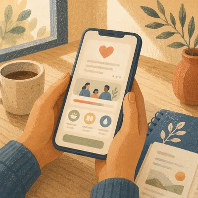 Online Giving App on Phone Screen