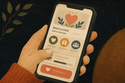 Online Giving App on Smartphone Screen